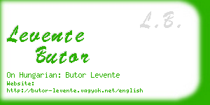 levente butor business card